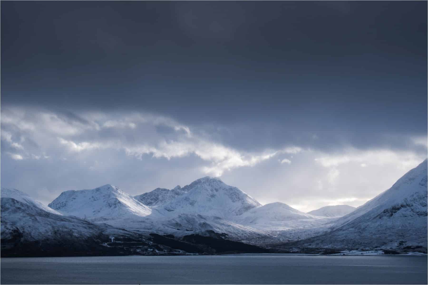 snow capped scottish mountains during 1-2-1 photography workshop
