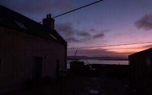 sunrise in stromness on orkney
